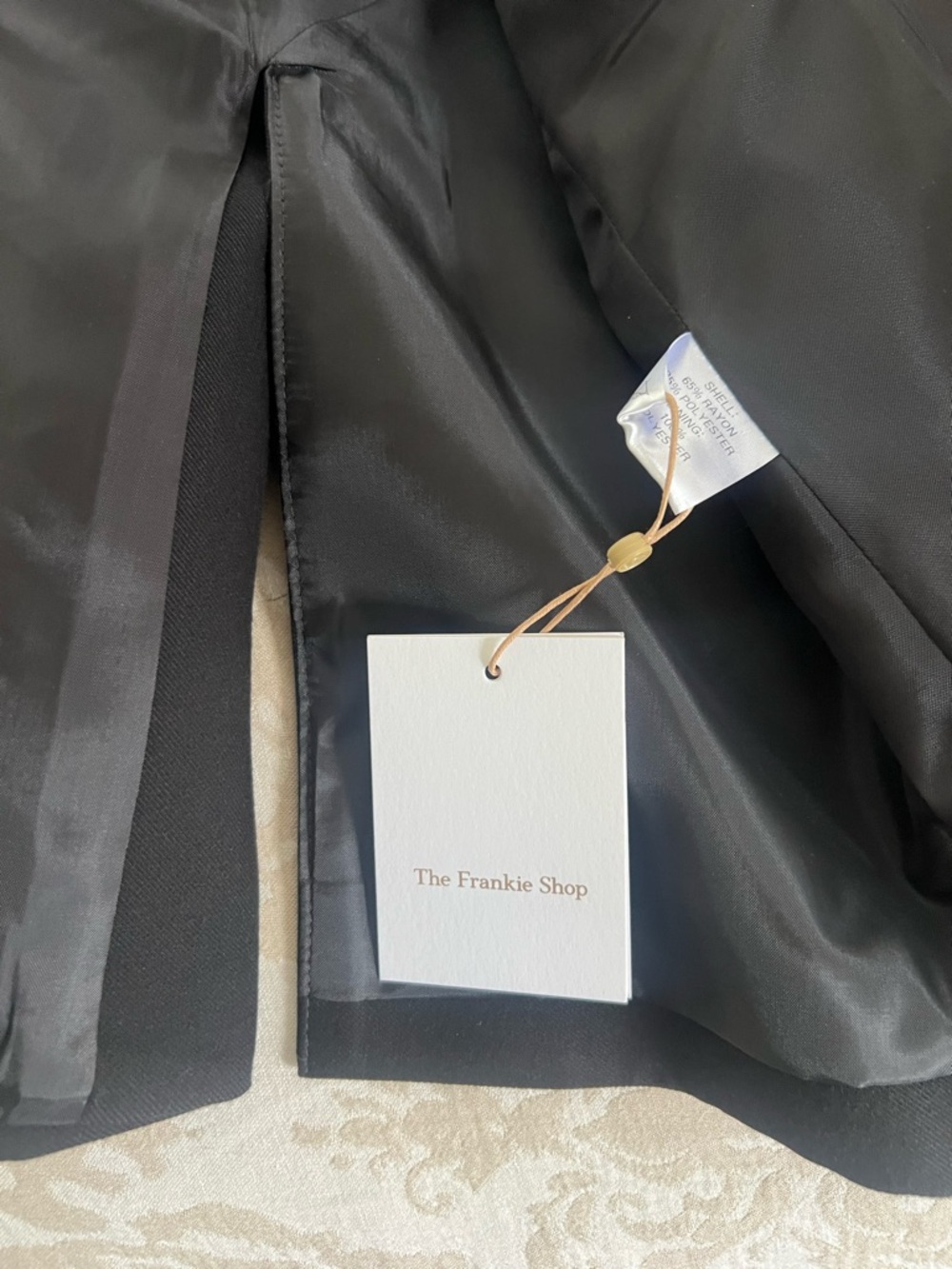 NWT The Frankie Shop Black Oversized Blazer Jacket - Picture 4 of 4